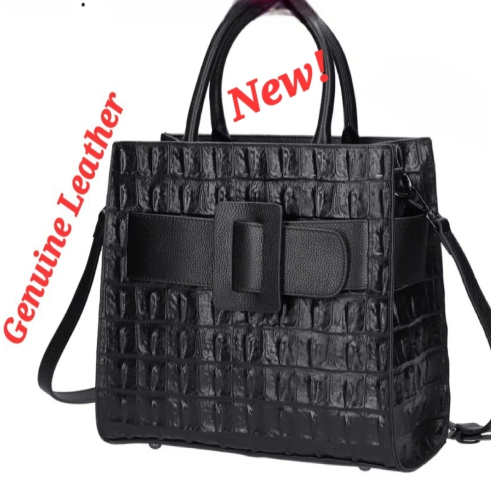 LEATHER Bag black